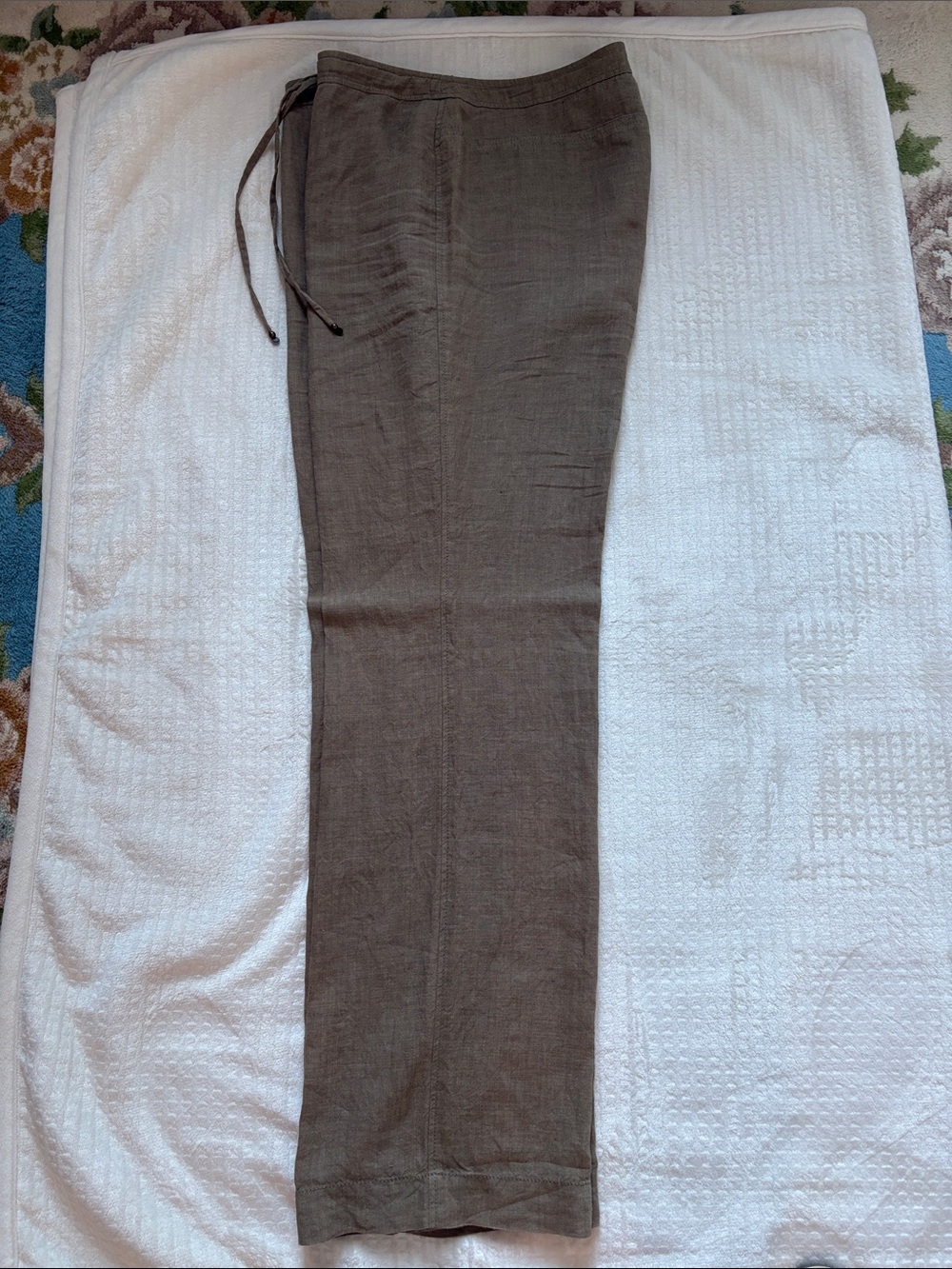 Relaxed Linen Drawstring Trousers - Picture 2 of 7